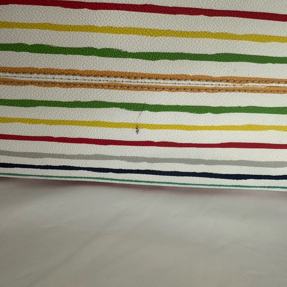 Dooney & Bourke Navy and Multicolor Striped Tote - Picture 7 of 9